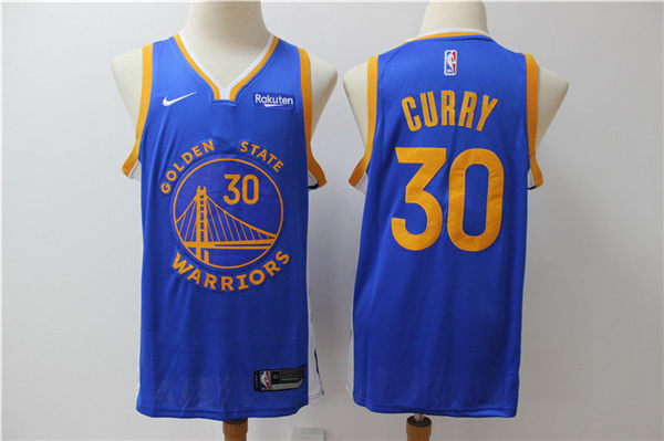 Warriors 30 Stephen Curry Blue Nike Swingman Jersey