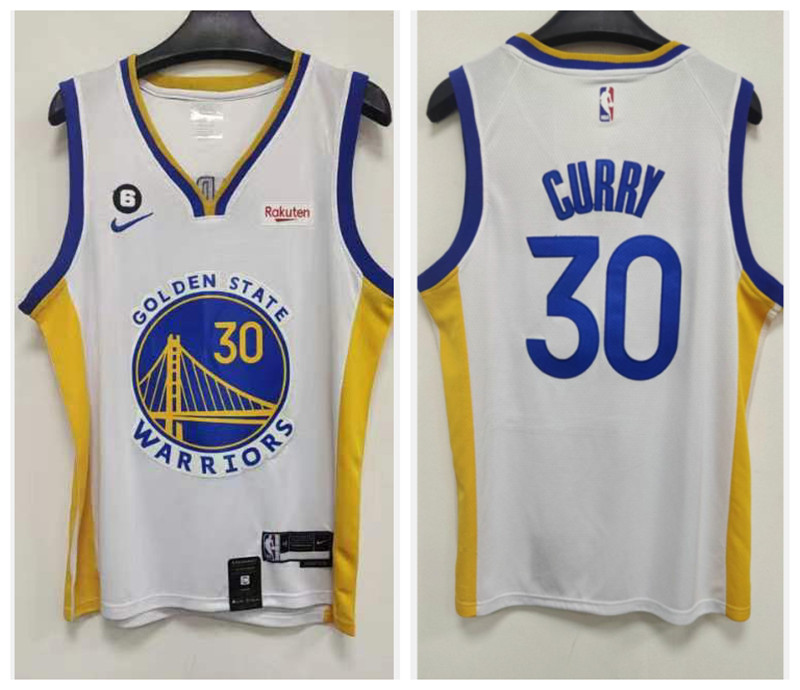 Warriors 30 Stephen Curry White 2022 23 Nike Swingman Jersey