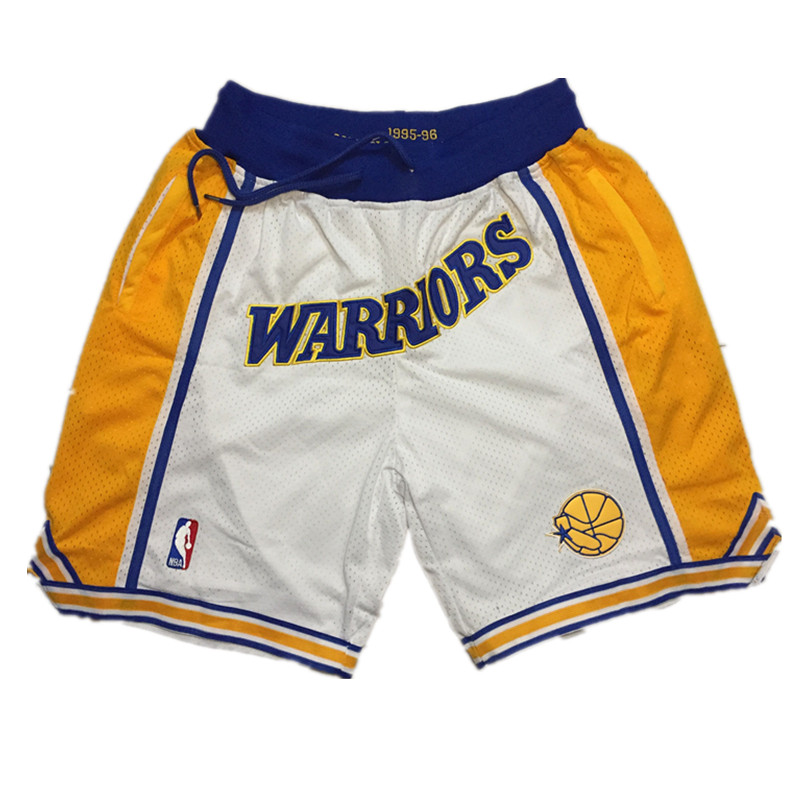 Warriors White 1995 96 White Just Don Throwback Shorts