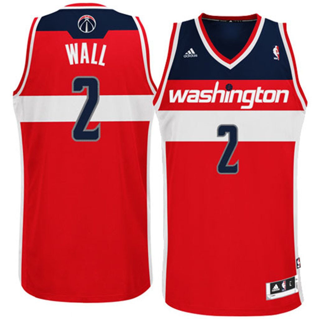 Washington 2 John Wall Revolution 30 Swingman Red Jersey