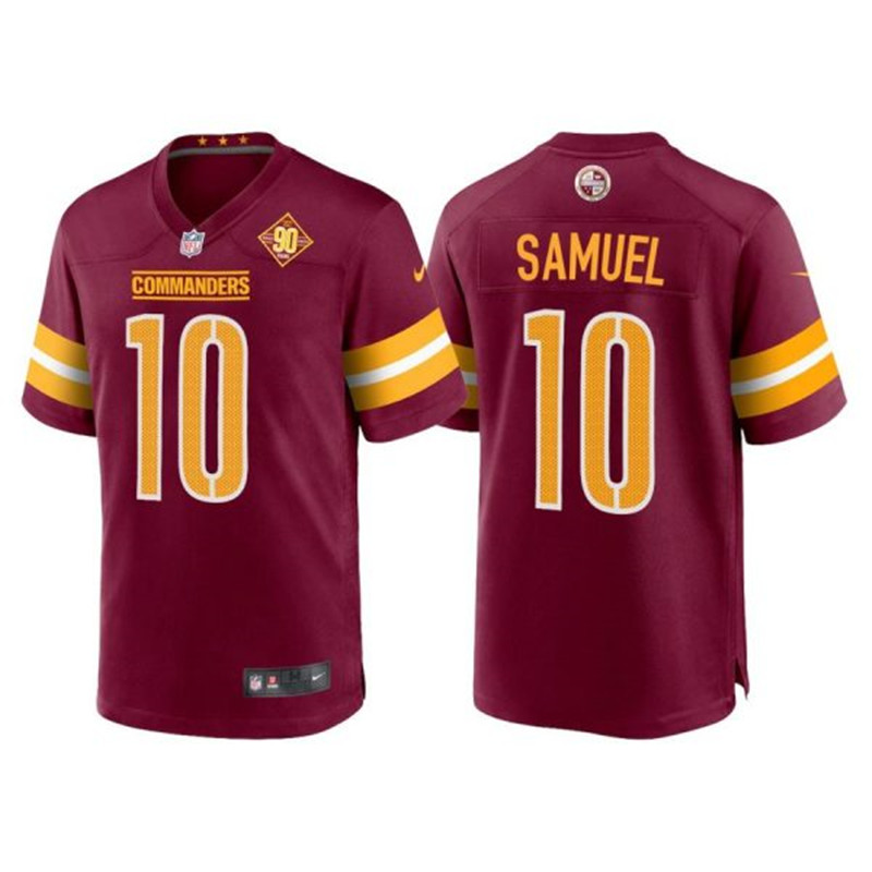 Washington Commanders 10 Curtis Samuel Burgundy 90th Anniversary Vapor Limited Jersey