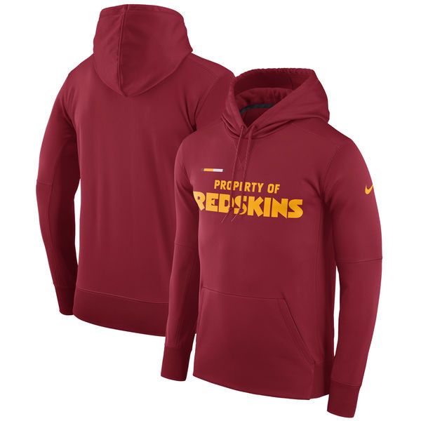 Washington Redskins  Property Of Performance Pullover Hoodie Burgundy