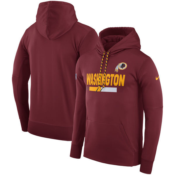 Washington Redskins  Team Name Performance Pullover Hoodie Burgundy