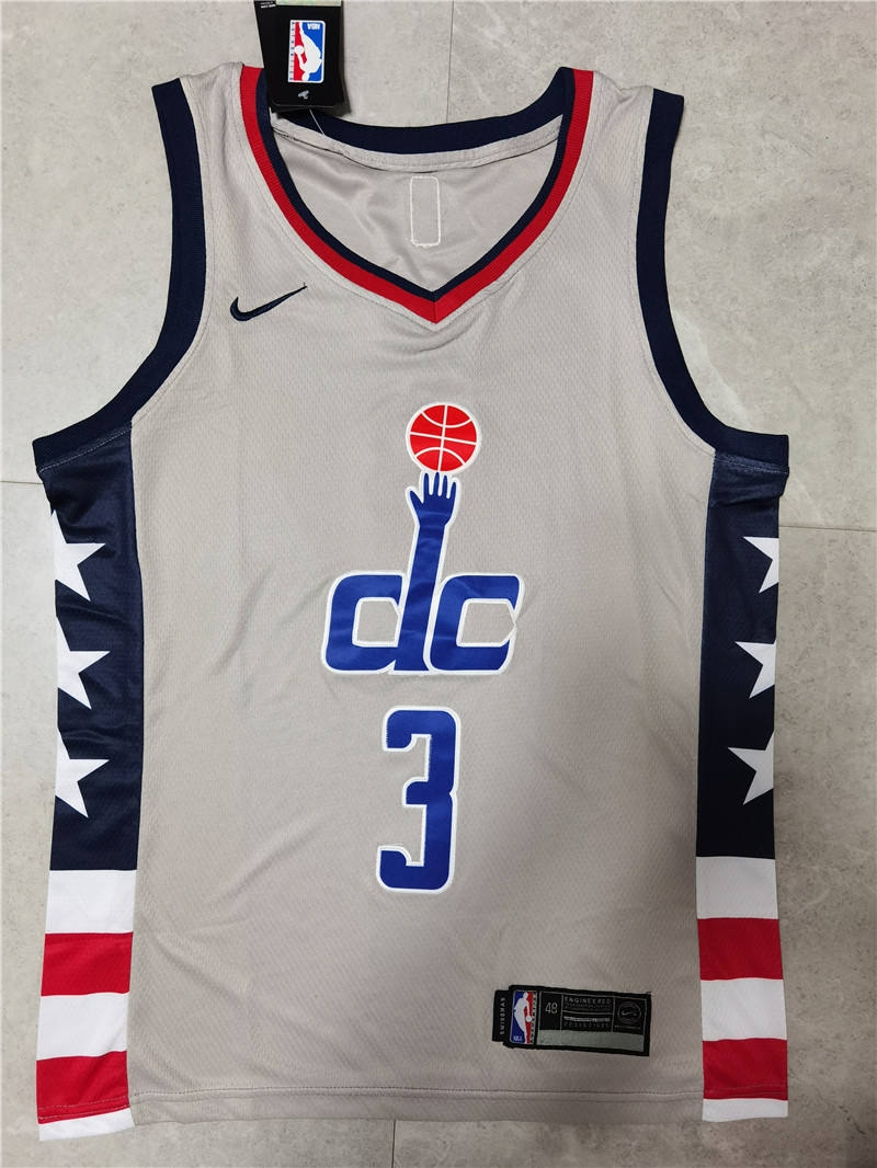 Washington Wizards 3 Bradley Beal Gray 2020 21 City Edition Jersey