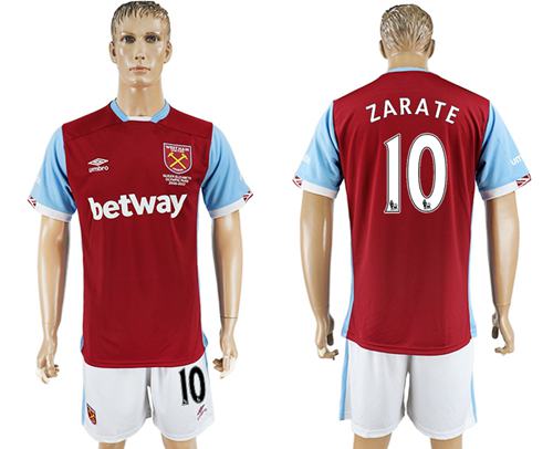 West Ham United 10 Zarate Home Soccer Club Jersey