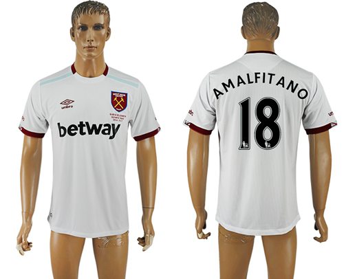 West Ham United 18 Amalfitano Away Soccer Club Jersey