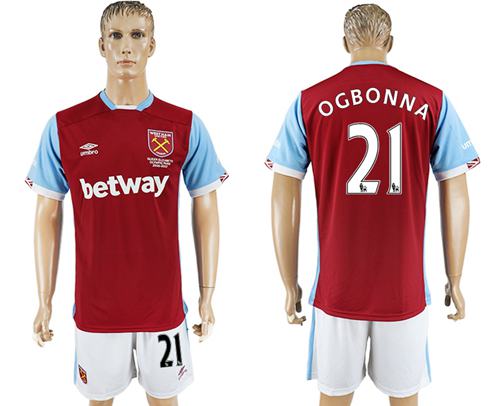 West Ham United 21 Ogbonna Home Soccer Club Jersey