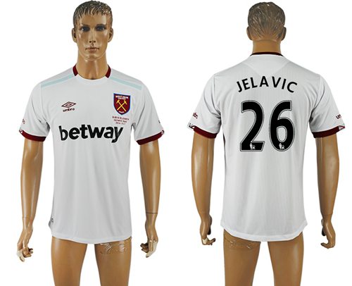 West Ham United 26 Jelavic Away Soccer Club Jersey