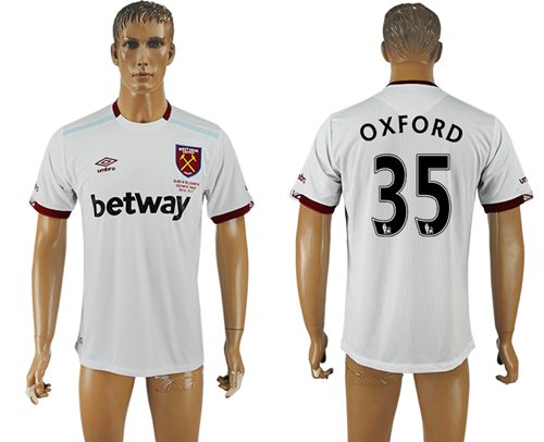 West Ham United 35 Oxford Away Soccer Club Jersey