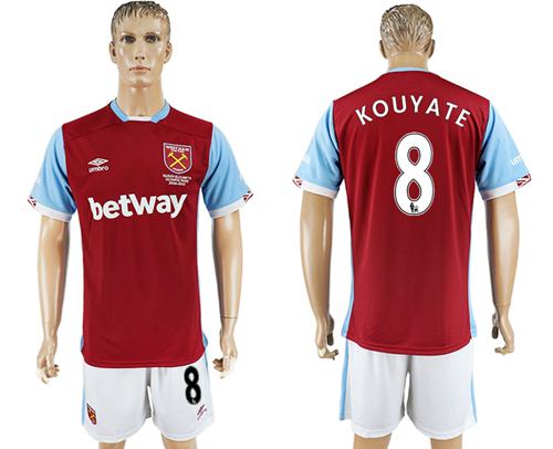 West Ham United 8 Kouyate Home Soccer Club Jersey