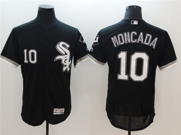 White Sox 10 Yoan Moncada Black Flexbase Jersey