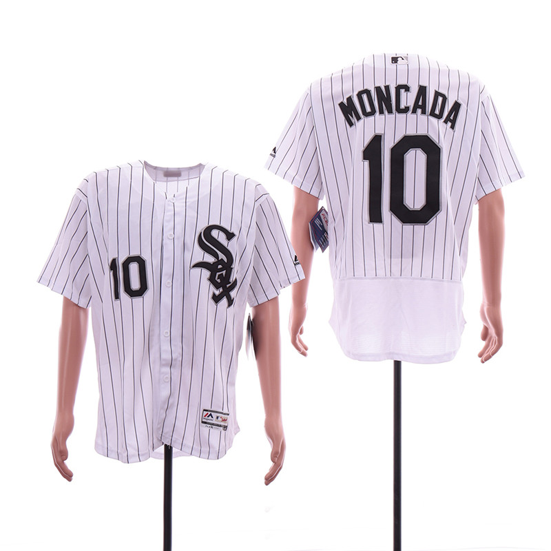 White Sox 10 Yoan Moncada White Flexbase Jersey