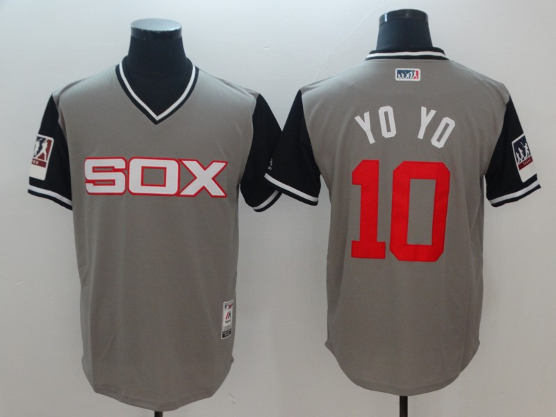 White Sox 10 Yoan Moncada YoYo Gray 2018 Players' Weekend Authentic Team Jersey