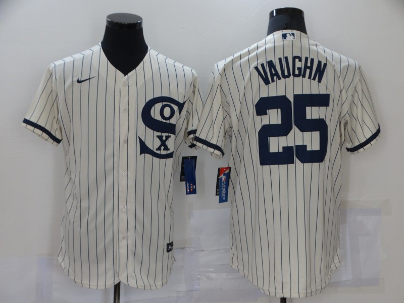 White Sox 25 Andrew Vaughn Cream Nike 2021 Field Of Dreams Flexbase Jersey