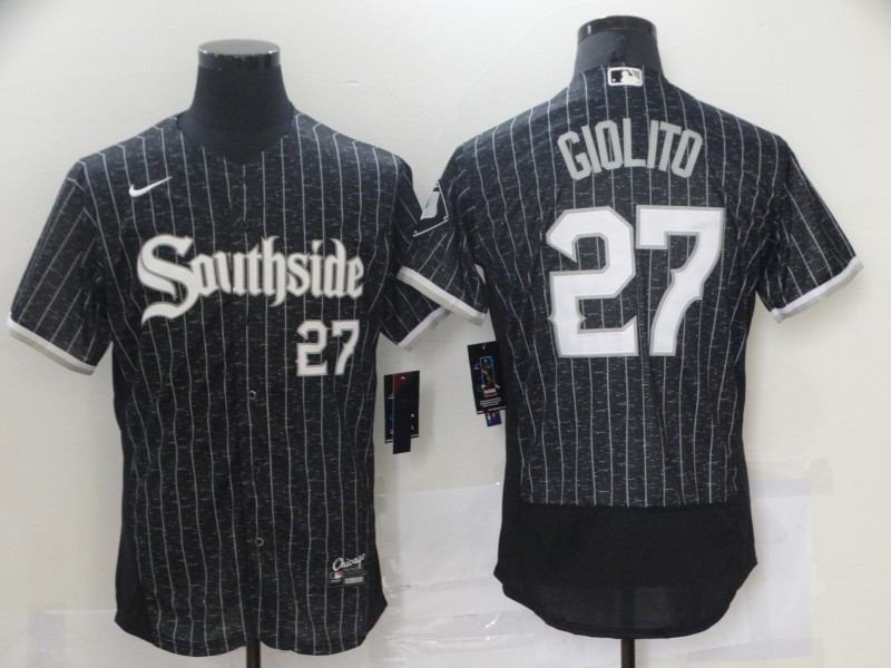 White Sox 27 Lucas Giolito Black 2021 City Connect Flexbase Jersey