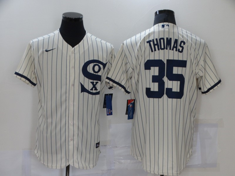 White Sox 35 Frank Thomas Cream Nike 2021 Field Of Dreams Flexbase Jersey