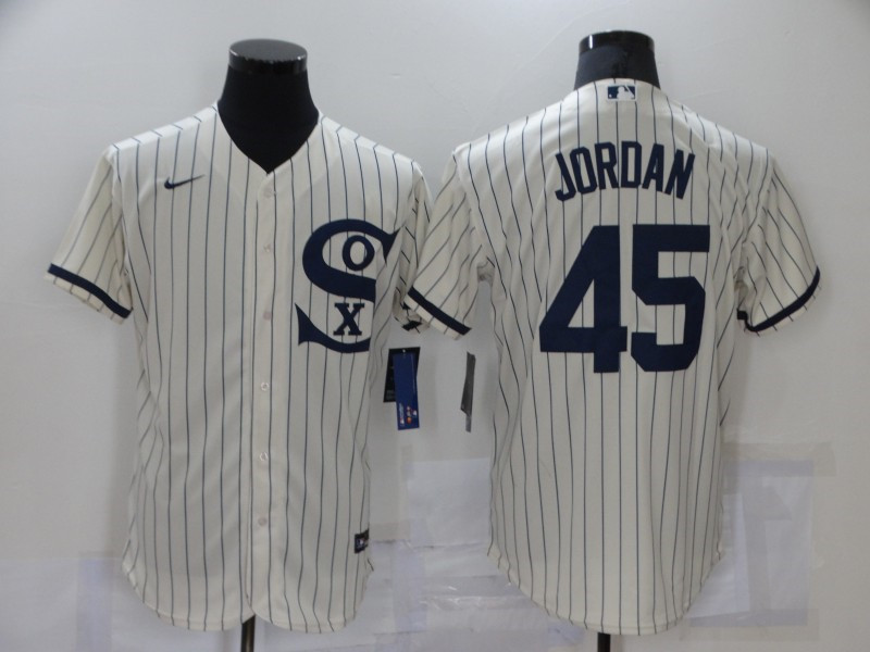 White Sox 45 Jordan Cream Nike 2021 Field Of Dreams Flexbase Jerseys