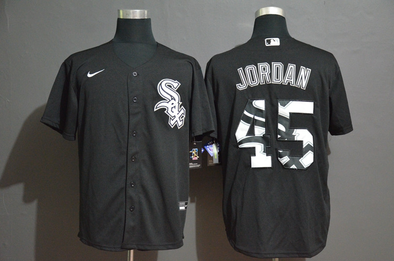 White Sox 45 Michael Jordan Black 2020 Nike Cool Base Fashion Jersey