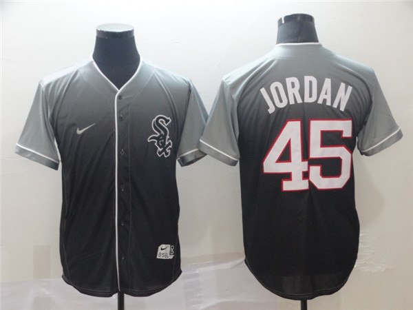 White Sox 45 Michael Jordan Gray Drift Fashion Jersey