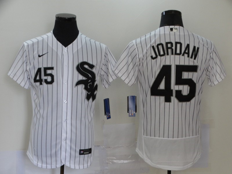 White Sox 45 Michael Jordan White 2020 Nike Flexbase Jersey