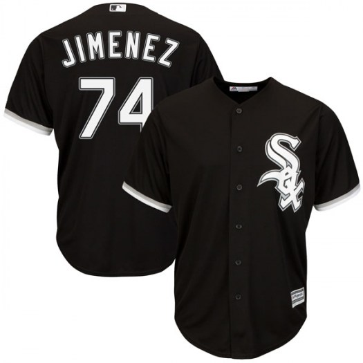 White Sox 74 Eloy Jimenez Black Cool Base Jersey