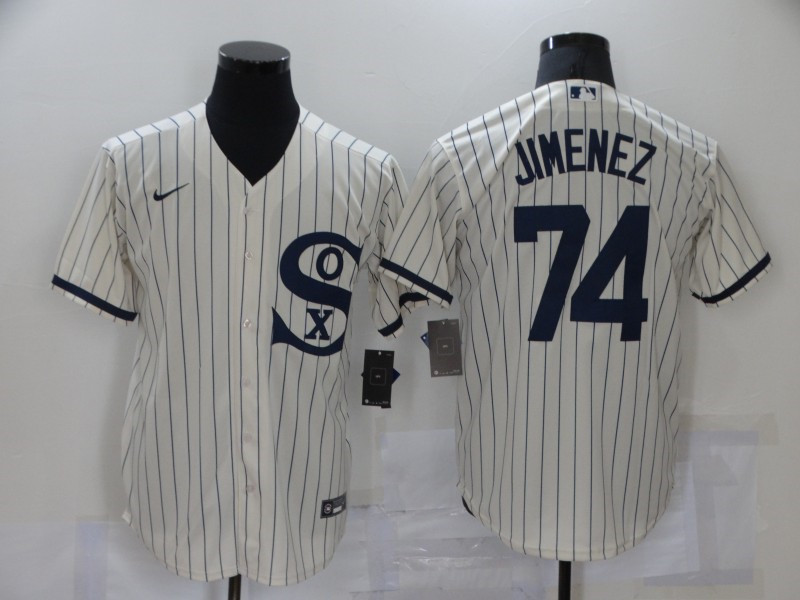 White Sox 74 Eloy Jimenez Cream Nike 2021 Field Of Dreams Cool Base Jersey