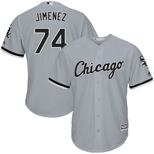 White Sox 74 Eloy Jimenez Gray Cool Base Jersey