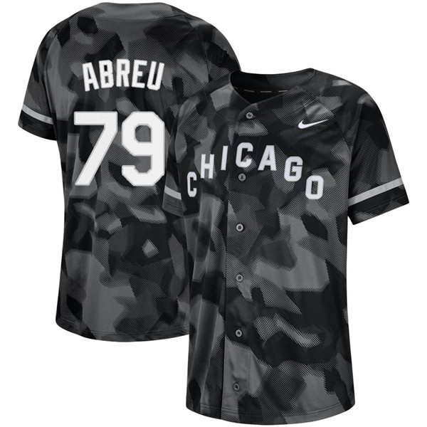 White Sox 79 Jose Abreu Black Camo Fashion Jersey