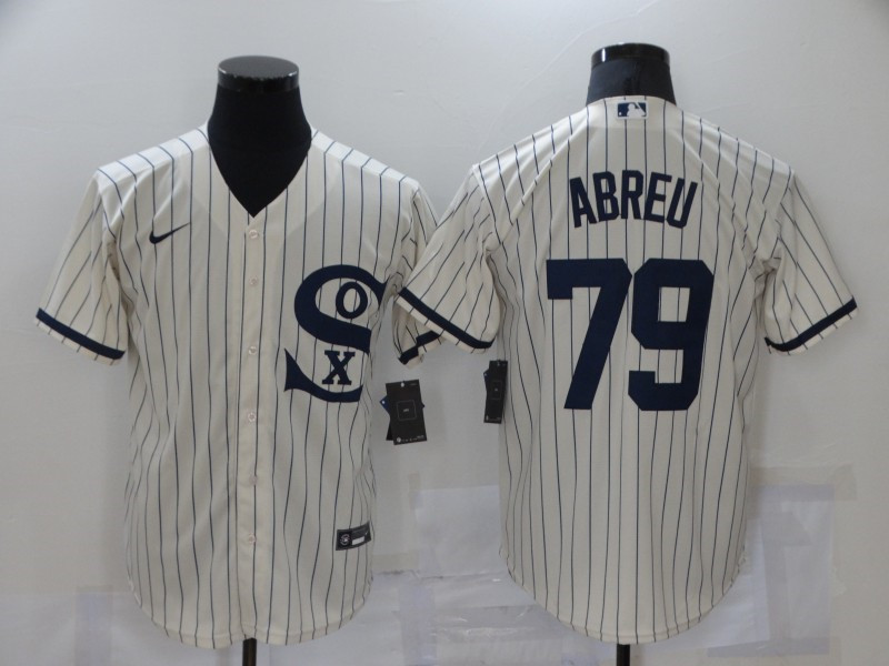 White Sox 79 Jose Abreu Cream Nike 2021 Field Of Dreams Cool Base Jersey