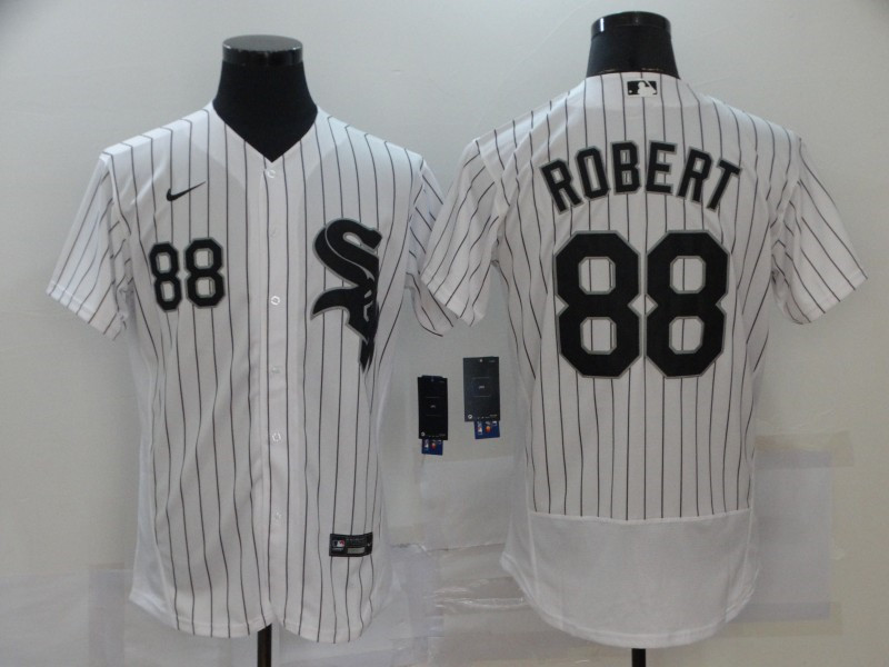 White Sox 88 Luis Robert White 2020 Nike Flexbase Jersey