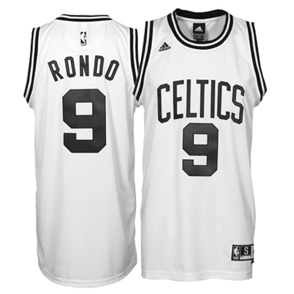 Rajon Rondo Boston Celtics Whiteout Revolution 30 Swingman Jersey