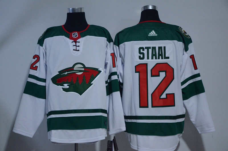 Wild 12 Eric Staal White  Jersey