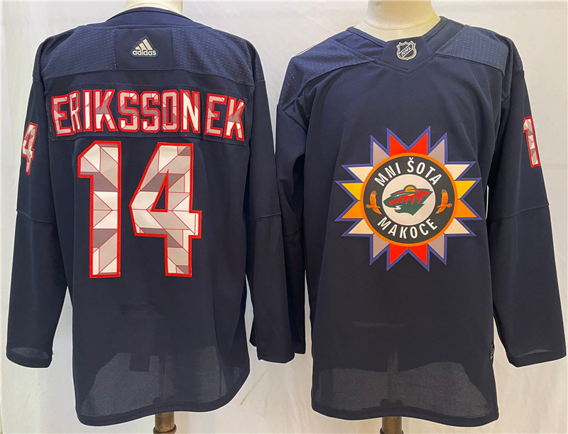 Wild 14 Joel Eriksson Ek Navy 2022 Adidas Jersey