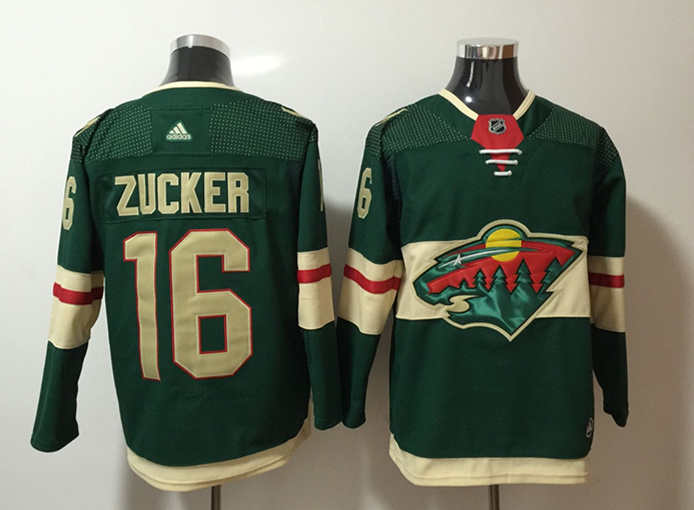 Wild 16 Jason Zucker Green  Jersey