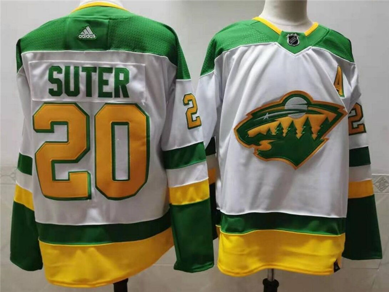 Wild 20 Ryan Suter White 2020 21 Reverse Retro Adidas Jersey