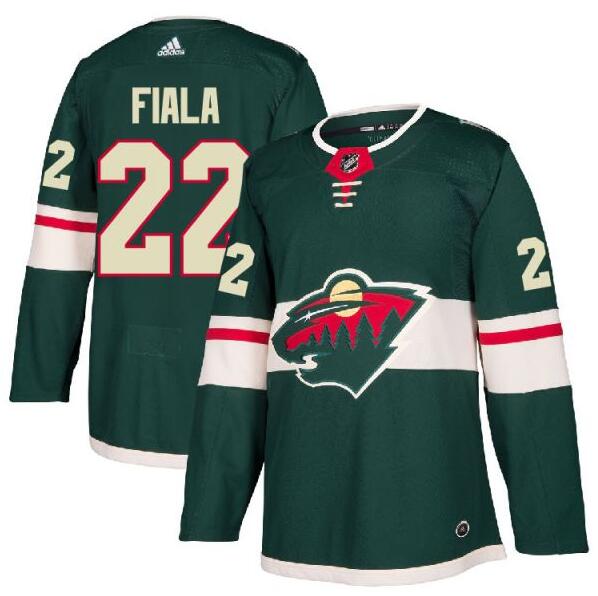 Wild 22 Kevin Fiala Green Adidas Jersey