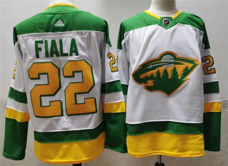 Wild 22 Kevin Fiala White 2020 21 Reverse Retro Adidas Jersey