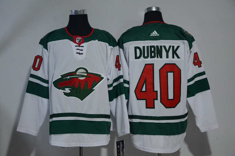 Wild 40 Devan Dubnyk White  Jersey