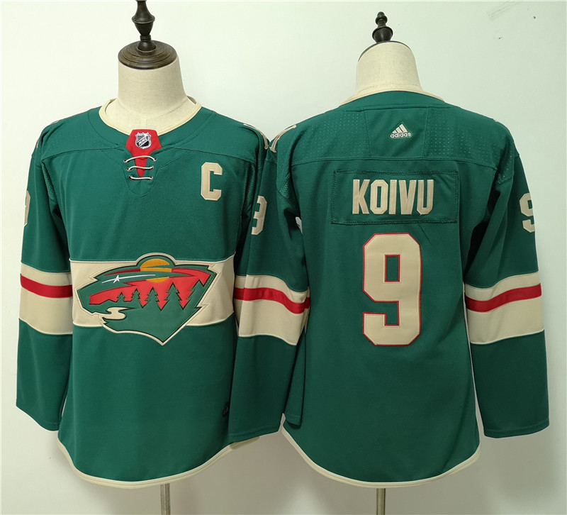 Wild 9 Mikko Koivu Green Women Adidas Jersey