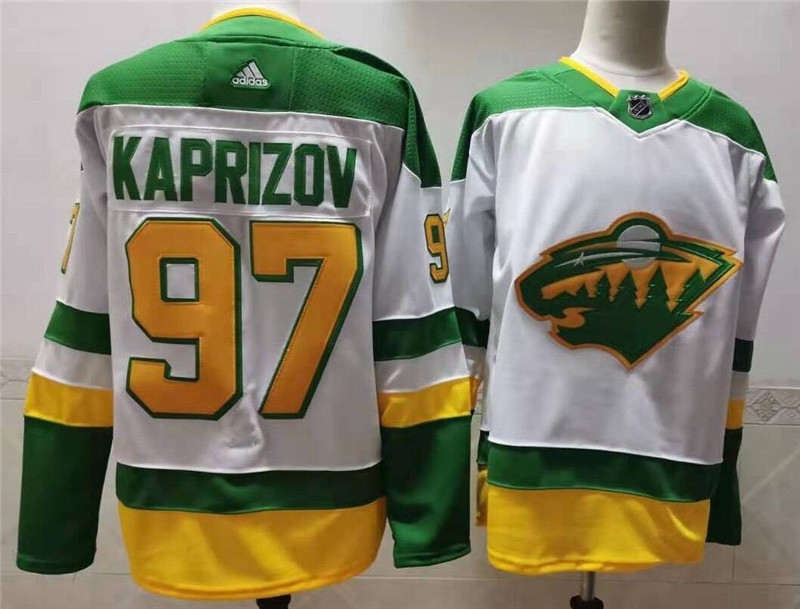 Wild 97 Kirill Kaprizov White 2020 21 Reverse Retro Adidas Jersey