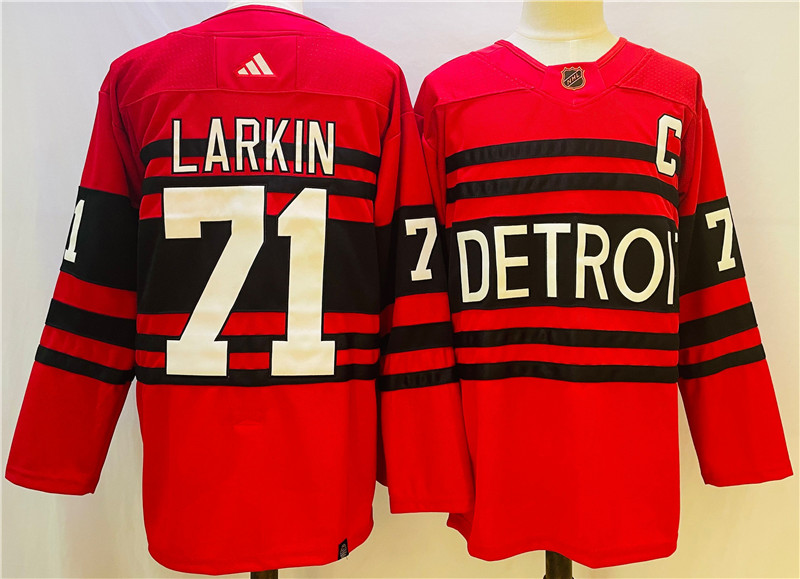 Wings 71 Dylan Larkin Red Reverse Retro Adidas Jersey