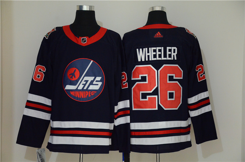 Winnipeg Jets 26 Blake Wheeler Navy 2019 Heritage Classic Breakaway Adidas Jersey