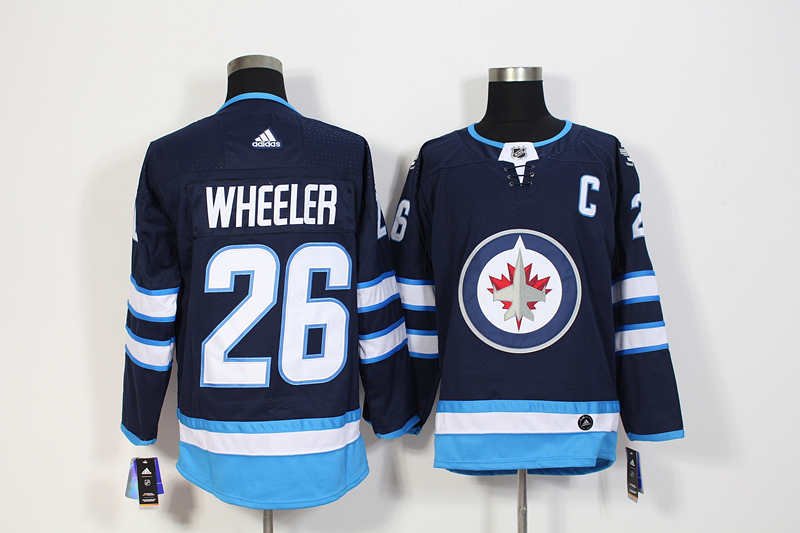 Winnipeg Jets 26 Blake Wheeler Navy  Jersey