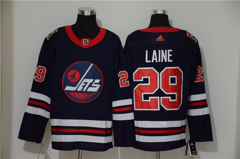 Winnipeg Jets 29 Patrik Laine Navy 2019 Heritage Classic Breakaway Adidas Jersey