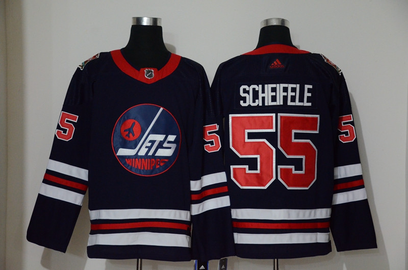 Winnipeg Jets 55 Mark Sceifele Navy 2019 Heritage Classic Breakaway Adidas Jersey