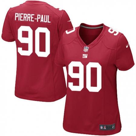 WoMen  New York Giants 90 Jason Pierre Paul Red Alternate Stitched NFL Jersey