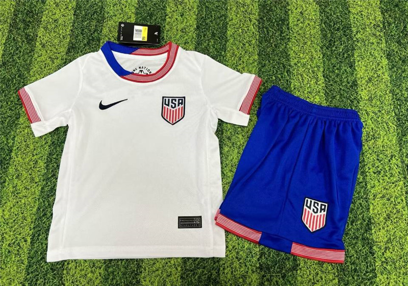Women's American Team Custom 2024 25 White Home Soccer Jersey Suit
