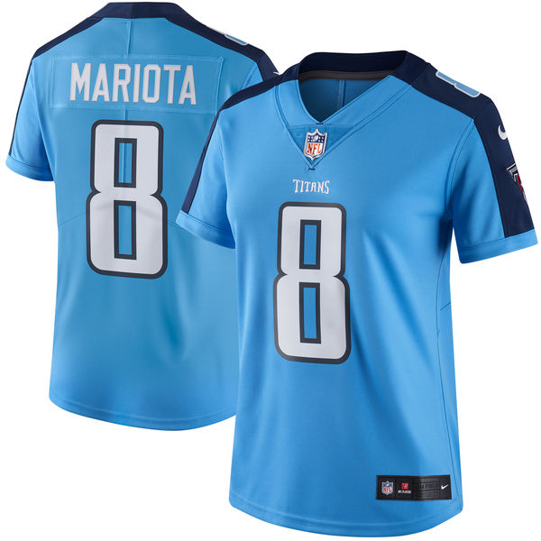 Women's  Tennessee Titans #8 Marcus Mariota Blue 2017 Vapor Untouchable Limited Stitched Jersey
