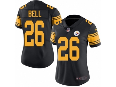 Women  Pittsburgh Steelers 26 Le Veon Bell Limited Black Rush NFL Jersey
