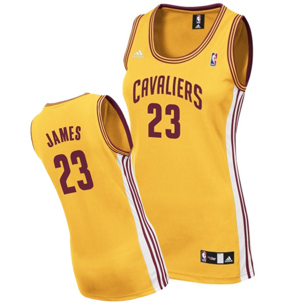 Womens Cleveland Cavaliers 23 Lebron James Swingman Alternate Gold Jersey